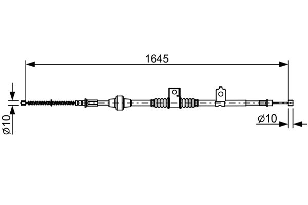 BOSCH BOS1987482517 huzal, rögzítőfék