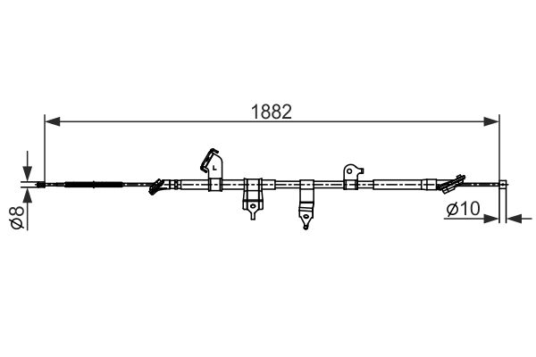 BOSCH 1987482567 Kézifék bowden, kézifék kötél