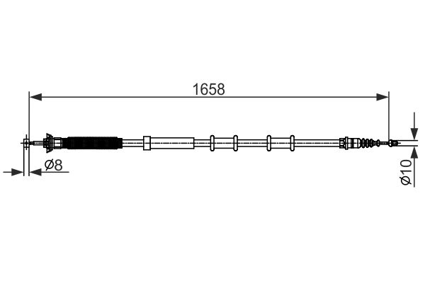 BOSCH 1987482581 Kézifék bowden, kézifék kötél