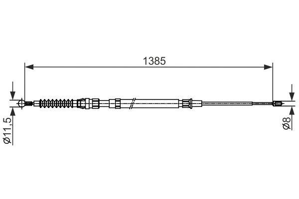 BOSCH BOS1987482584 huzal, rögzítőfék