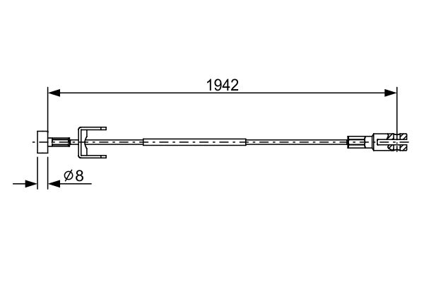 BOSCH 1987482643 Kézifék bowden, kézifék kötél