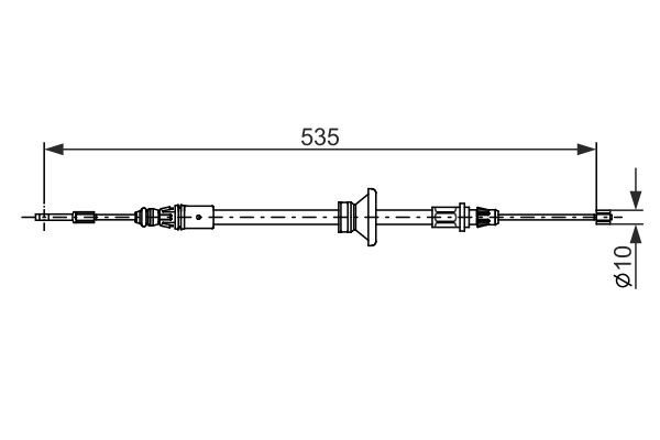 BOSCH BOS1987482677 huzal, rögzítőfék