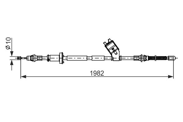 BOSCH BOS1987482747 huzal, rögzítőfék