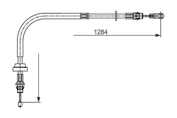 BOSCH 1987482756 Kézifék bowden, kézifék kötél