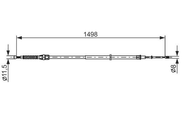 BOSCH BOS1987482789 huzal, rögzítőfék