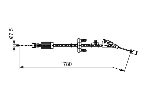 BOSCH BOS1987482796 huzal, rögzítőfék