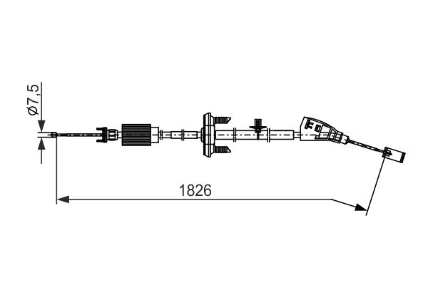 BOSCH BOS1987482799 huzal, rögzítőfék