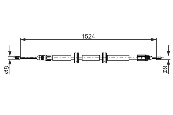 BOSCH BOS1987482888 huzal, rögzítőfék