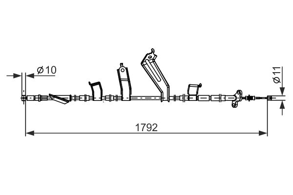BOSCH 1987482917 Kézifék bowden, kézifék kötél
