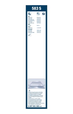 BOSCH 583S Ablaktörlö szet Twin sp. 530/530mm