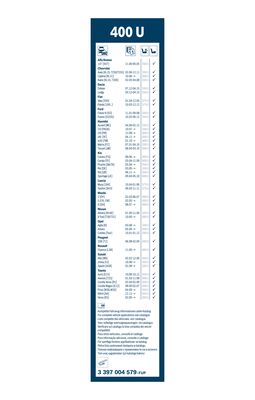 BOSCH 3397004579 Ablaktörlő lapát  400MM TWIN