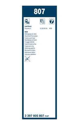 BOSCH 1000903137 3397005807 - Ablaktörlő lapát