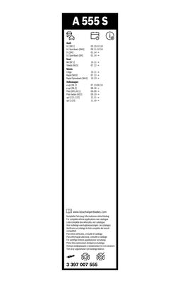 BOSCH 3397007555 Ablaktörlő lapát  600/400MM AE