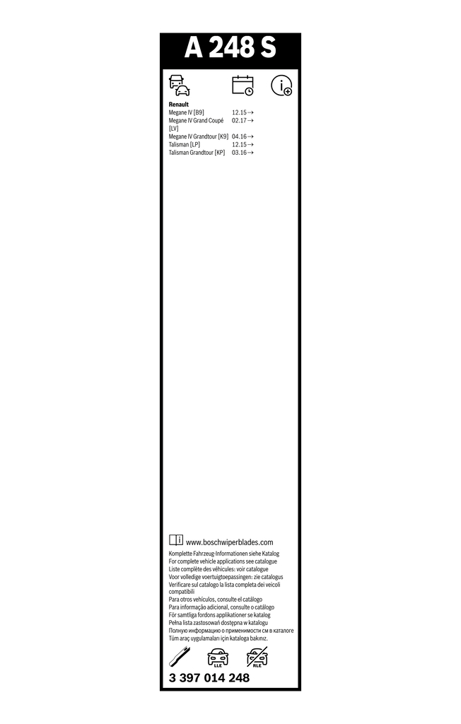 BOSCH 1001406624 3397014248 - Törlőlapát szett