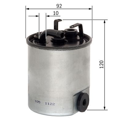 BOSCH F026402044 Üzemanyagszűrő