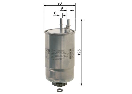 BOSCH 1004036593 F026402206 - Üzemanyagszűrő