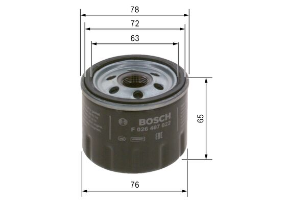 BOSCH 1000883166 F026407022 - olajszűrő