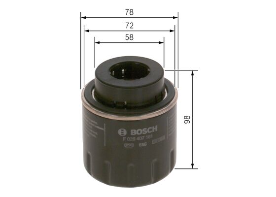 BOSCH 359 758 F 026 407 181 - Olajszűrő