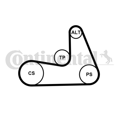 CONTITECH 213529 5PK1121 EXTRA K1 - Hosszbordásszíj+ görgő, szíjkészlet