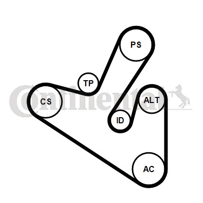 CONTITECH CNT6PK1710K1 hosszbordás szíj készlet
