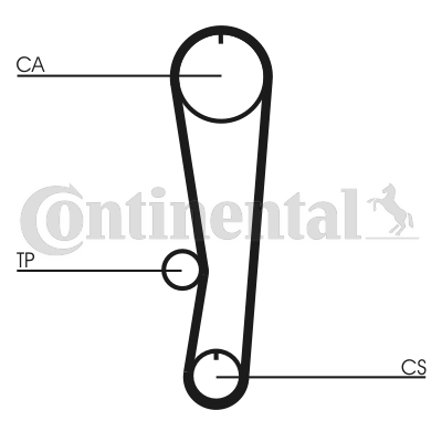 CONTITECH CT895 Vezérműszíj, fogasszíj