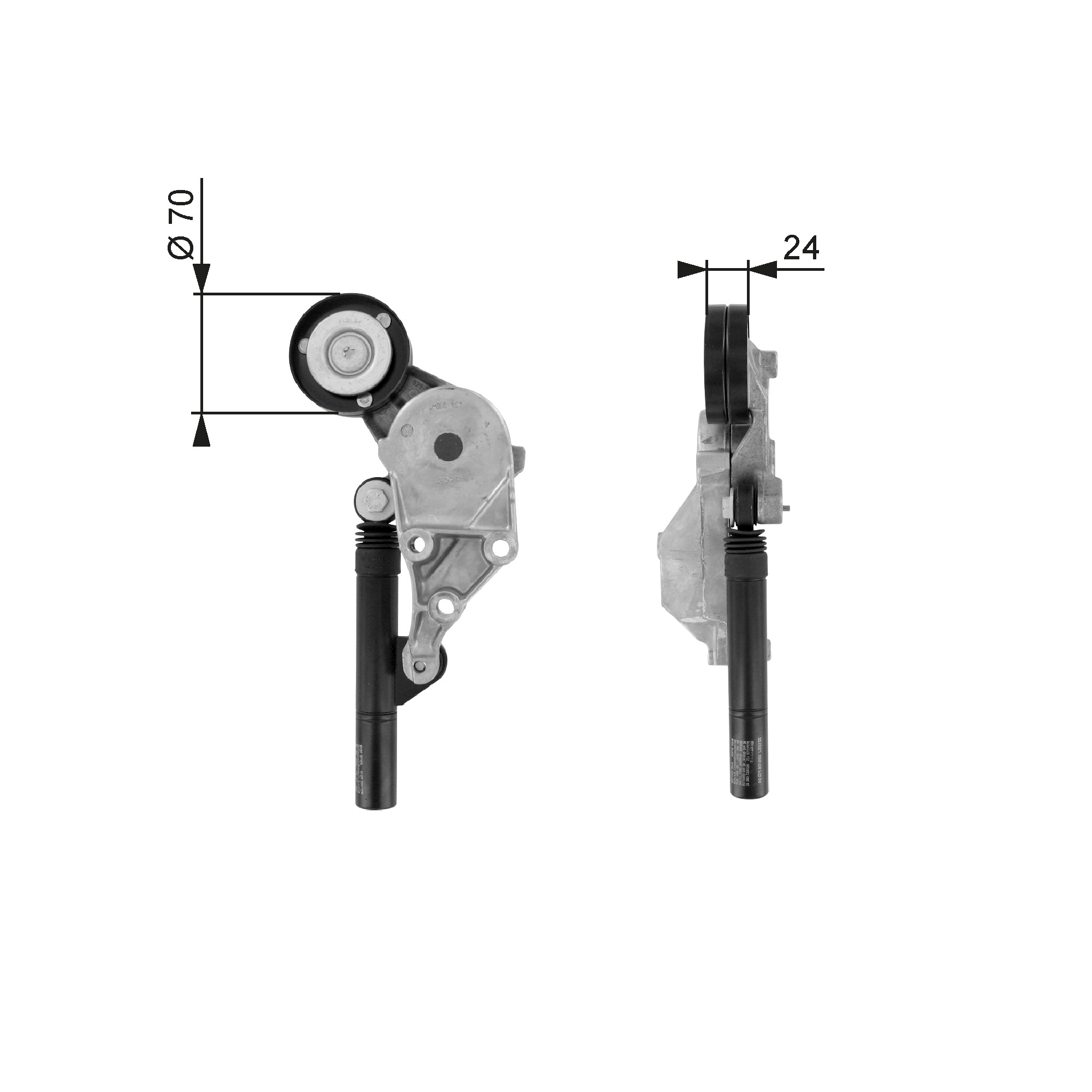 GATES GAT T38192 feszítőgörgő, hosszbordásszíj