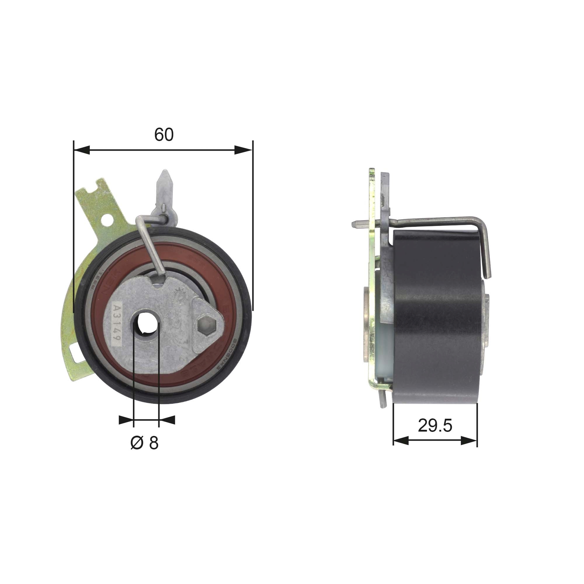 GATES GATT43186 feszítő, fogasszíj