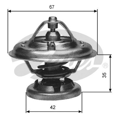 GATES GAT TH12685G1 Termosztát, termosztátház hűtőrendszerhez