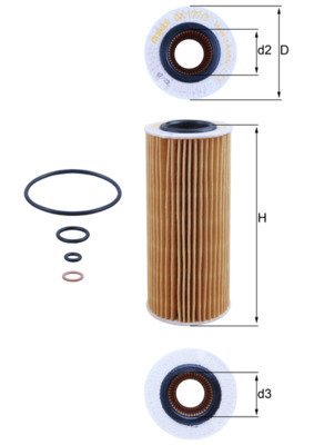 KNECHT KNEOX177/3D olajszűrő