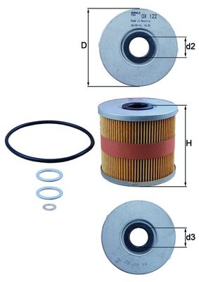 KNECHT KNEOX122D olajszűrő