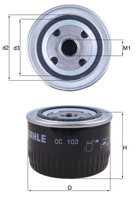 KNECHT KNEOC102 olajszűrő