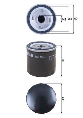 KNECHT KNEOC243 olajszűrő