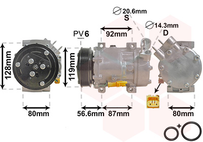 TQ 384748 KOMPRESOR KLIME CITROEN TQ-0900K238 XSARA,C5,607,406 01-