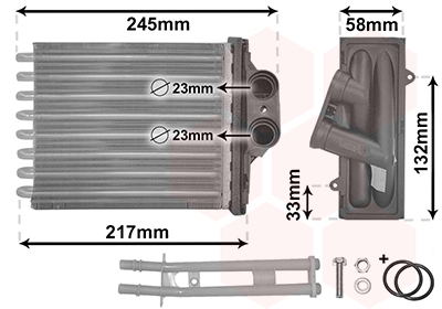 VAN WEZEL VNW17006304 Hőcserélő, belső tér fűtés