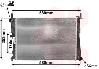 VAN WEZEL VNW18002325 hűtő, motorhűtés