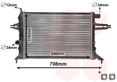 VAN WEZEL VNW37002272 hűtő, motorhűtés