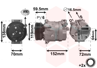 VAN WEZEL VNW3700K279 kompresszor, klíma