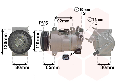 TQ 293601 KOMPRESOR KLIME CITROEN TQ-4001K703 C3 09->, C4 1.2 THP, 1.6 HDI