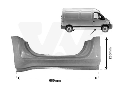 VAN WEZEL VWL4387102 Van Wezel küszöbborítás