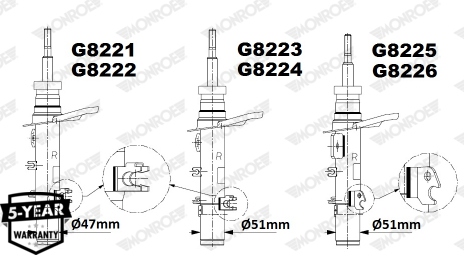 MONROE 240745 G8221 - Lengéscsillapító