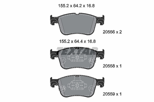 TEXTAR TEX 2055601 FÉKBETÉT 1020202