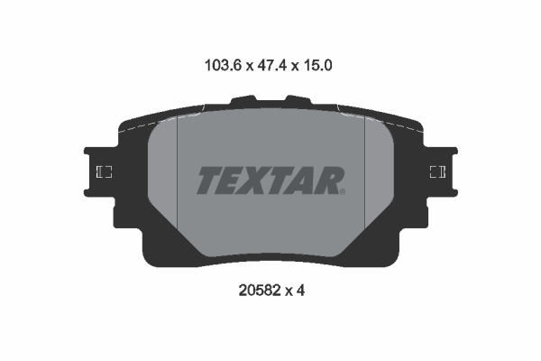 TEXTAR 2058201 Fékbetét készlet, tárcsafék