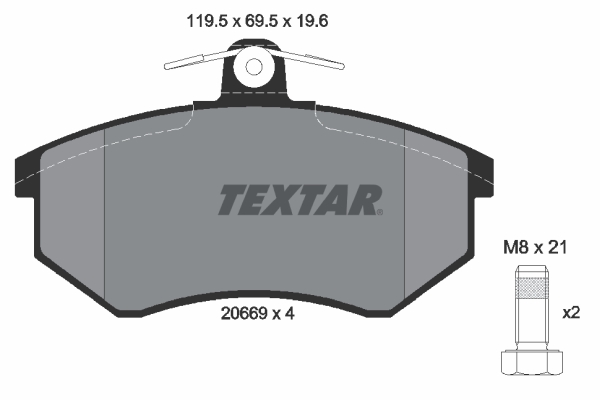 TEXTAR 201 845 2066921 - Fékbetét készlet, tárcsafék
