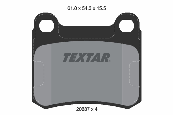 TEXTAR TEX 2068701 Fékbetét készlet, tárcsafék