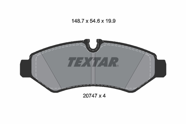 TEXTAR 2074701TX Fékbetét készlet, tárcsafék