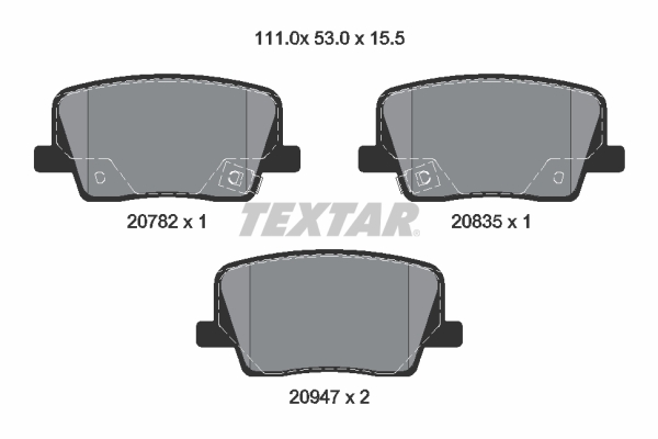 TEXTAR 2078201 Fékbetét készlet, tárcsafék