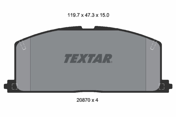 TEXTAR 2087001 Fékbetét készlet, tárcsafék