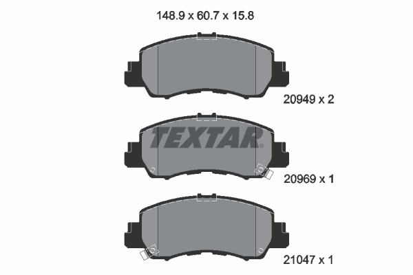 TEXTAR 2094901 Fékbetét készlet, tárcsafék