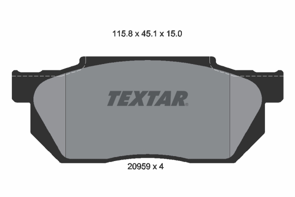 TEXTAR 205 609 2095901 - Fékbetét készlet, tárcsafék