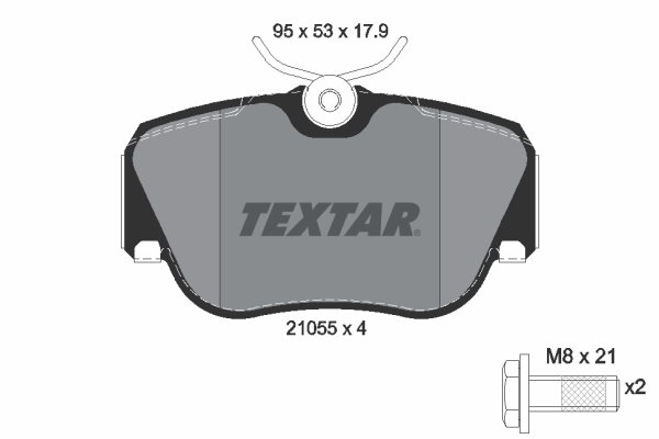 TEXTAR 2105503 Fékbetét készlet, tárcsafék